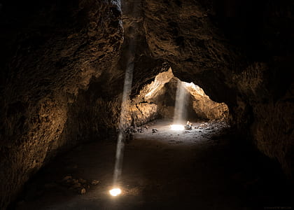 empty cave with sun two lights thumbnail
