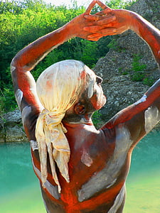 statue of man near body of water thumbnail