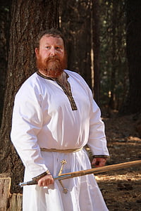 man in white long-sleeved coat thumbnail