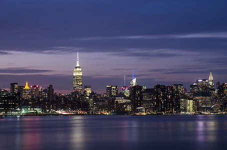 silhouette photo of Empire State building thumbnail