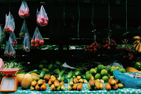 assorted vegetables displayed on table thumbnail