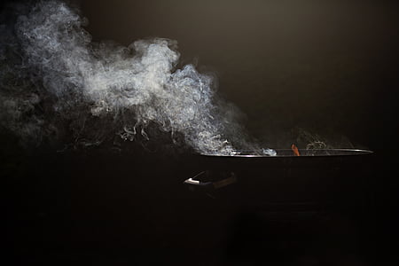 smoke, grill, hot, burn, wood, meat thumbnail
