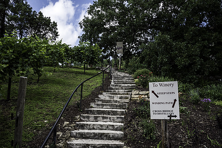 Stairs up at Wollersheim Winery, Wisconsin thumbnail