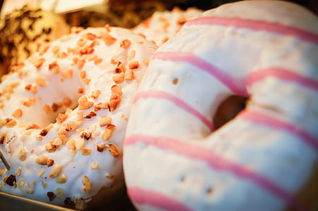 close-up photo of two baked doughnuts thumbnail