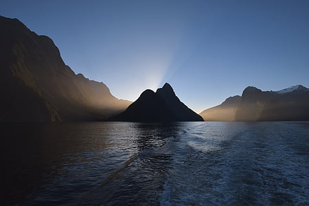 mountain on body of water thumbnail