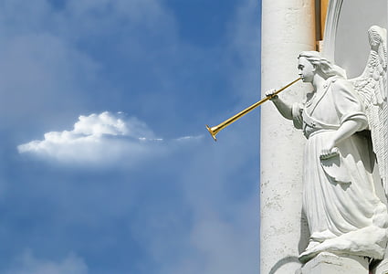 angel holding trumpet statue thumbnail