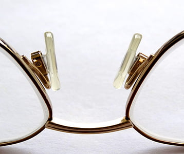 clear eyeglasses with gold frames thumbnail