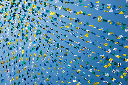 yellow, green, and blue buntings thumbnail