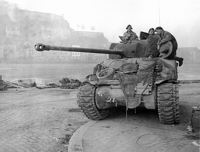 British Sherman Tank, the Firefly at the Battle of the Bulge, World War II thumbnail