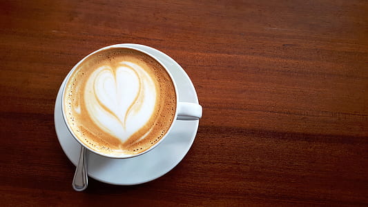 latte art in white ceramic mug thumbnail