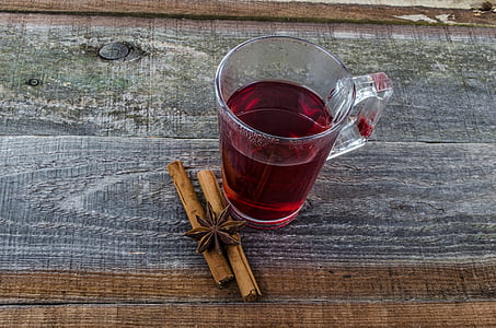 clear glass mug with red liquid thumbnail