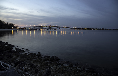 Yorktown Bridge at Dusk in Virginia thumbnail