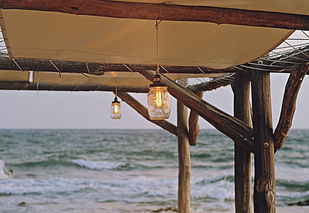 brown wooden canopy tent thumbnail