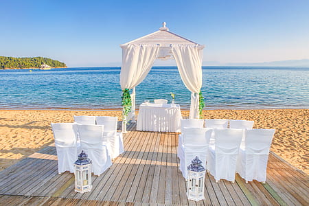 white wedding beach set thumbnail