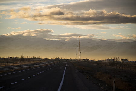 silhouette photo of asphalt road thumbnail