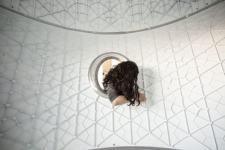 Person With Long Black Curly Hair thumbnail