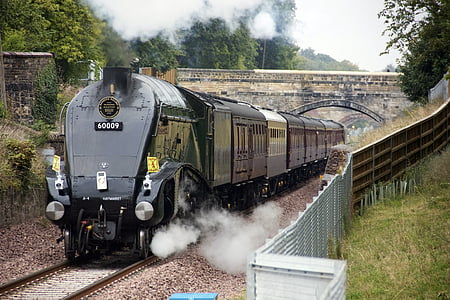 black train during daytime thumbnail