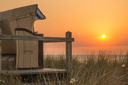 wooden dock during sunset thumbnail