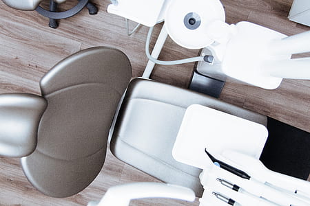 top view of white and gray pad chair thumbnail