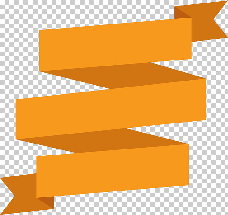 Orange Ribbon Orange Ribbon Banner Simple Orange Ribbon Png