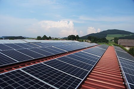 black solar panel lot on roof thumbnail