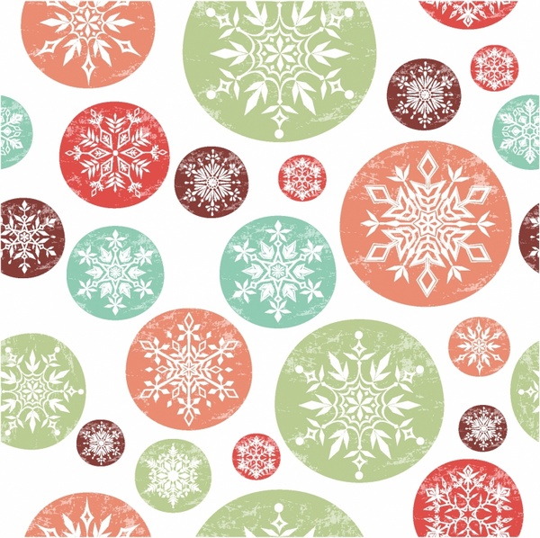 Seamless Snowflake Pattern eps, ai file