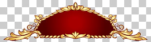 Web banner, Transparent Deco Banner , red and brown border PNG clipart