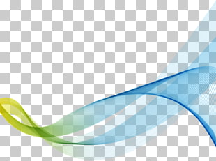 Blue-green Color, Color science and technology lines background, blue and green wave PNG clipart