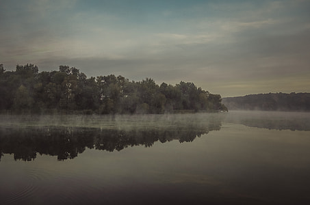 photo of body of water with reflection of trees thumbnail