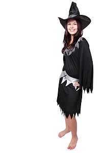 woman in black witch costume thumbnail