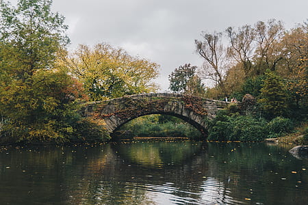 gray bridge over river thumbnail