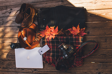 Camera gear, computer and clothes thumbnail