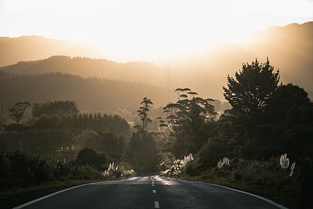 sunlight on mountain view from road thumbnail