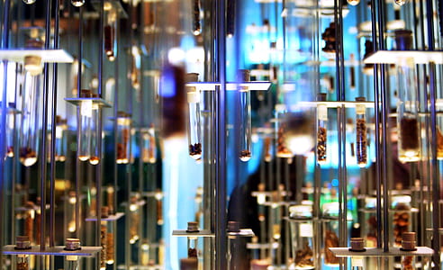 shallow focus of glass bottles thumbnail