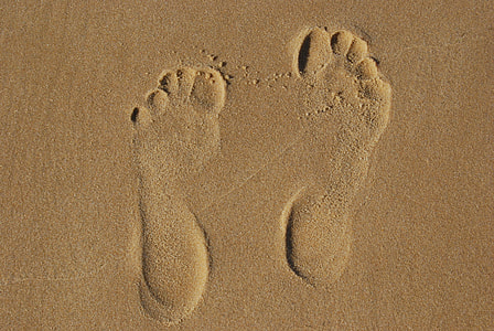person footprints on sand thumbnail