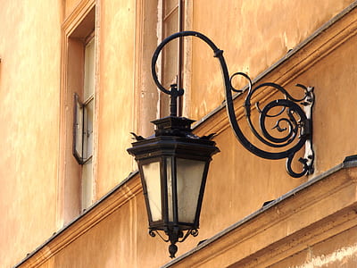 black metal framed clear glass wall sconce thumbnail