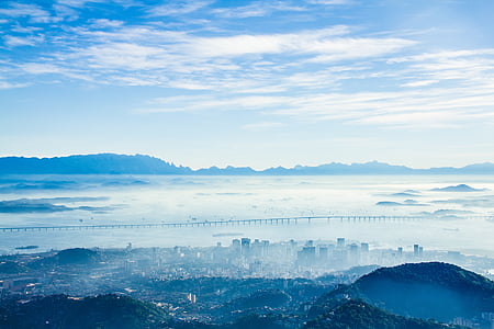 landscape photography of city with fog thumbnail