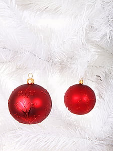 close photo of two red bauble thumbnail