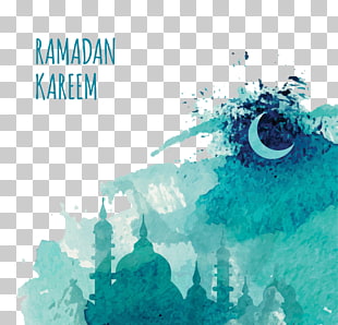 Istiqlal Mosque, Jakarta Ramadan Muslim Islam, Watercolor mosque, Ramadan Kareem text overlay PNG clipart