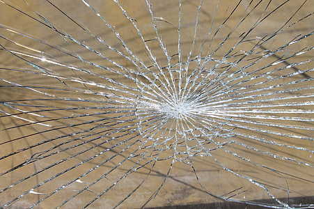 close-up photo of glass cracked thumbnail