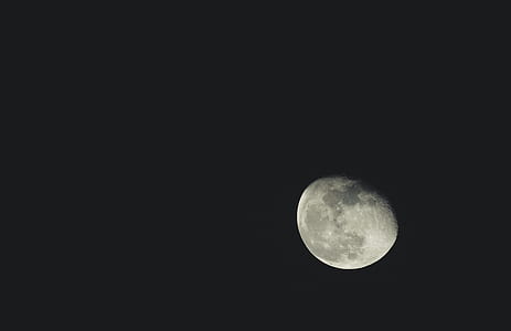 3/4-full moon during starless night thumbnail