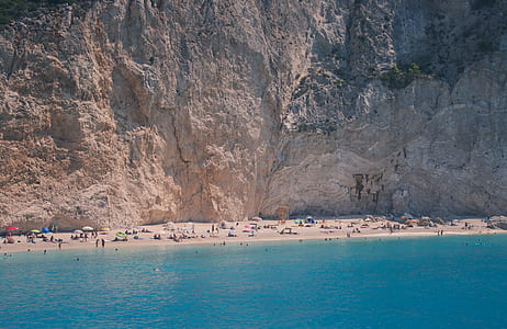 rock cliff over seashore thumbnail