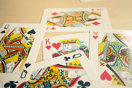 four Queen and one Jack playing cards thumbnail