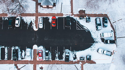 aerial photo of cars on parking space thumbnail