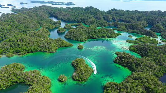 speedboat traveling on a archipelago thumbnail