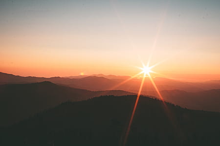 photo of mountain and sunset thumbnail