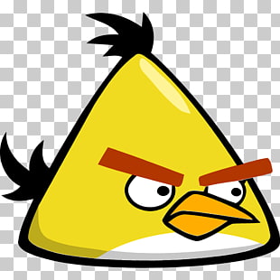 Yellow artwork beak font, Angry bird yellow, yellow angry bird illustration PNG clipart