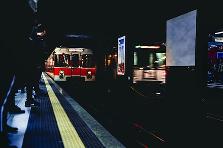 White and Red Train in Underground thumbnail