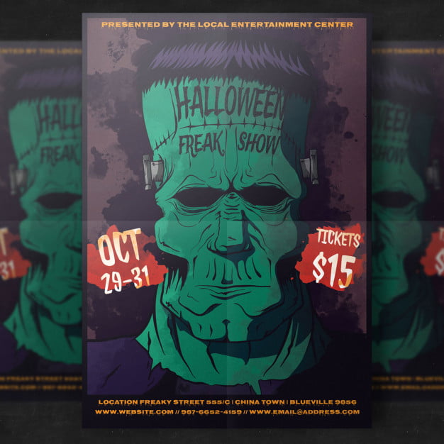 zombie halloween party flyer template psd file free zombie flyer