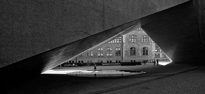 grayscale photo of building thumbnail